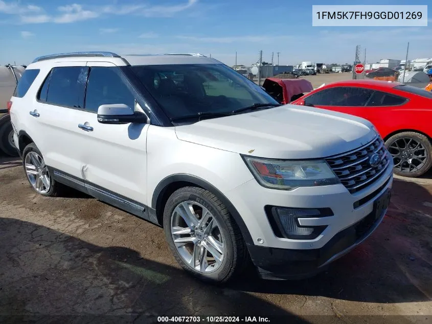 2016 Ford Explorer Limited VIN: 1FM5K7FH9GGD01269 Lot: 40672703