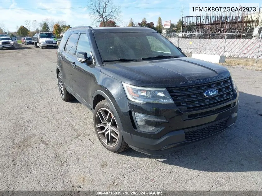 2016 Ford Explorer Sport VIN: 1FM5K8GT2GGA42973 Lot: 40716939