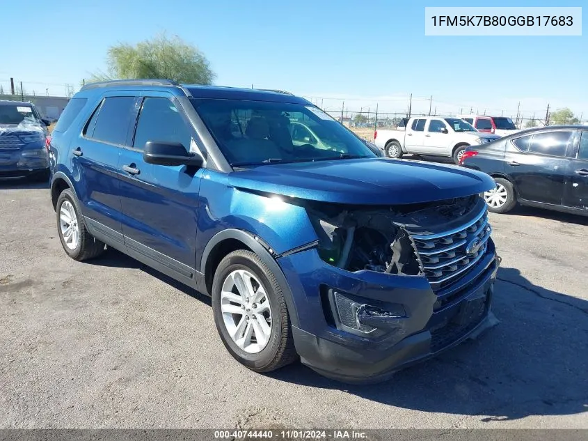 1FM5K7B80GGB17683 2016 Ford Explorer