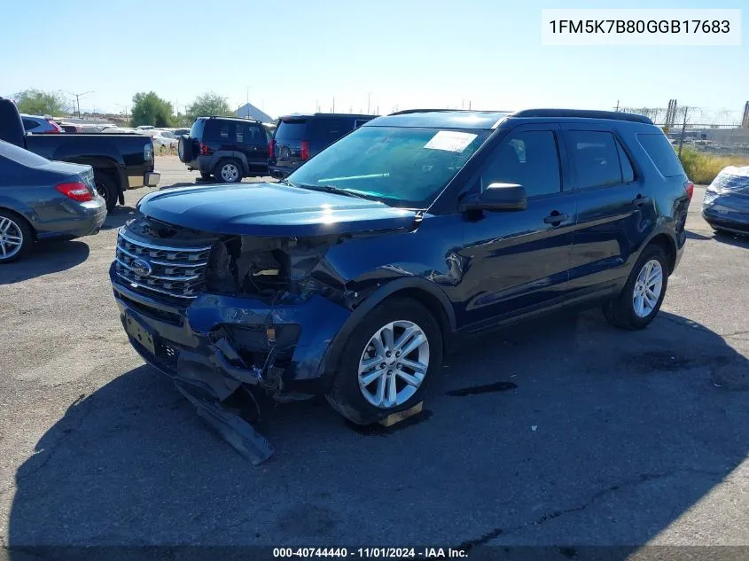 1FM5K7B80GGB17683 2016 Ford Explorer