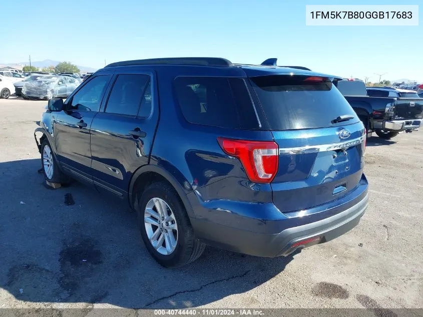 1FM5K7B80GGB17683 2016 Ford Explorer