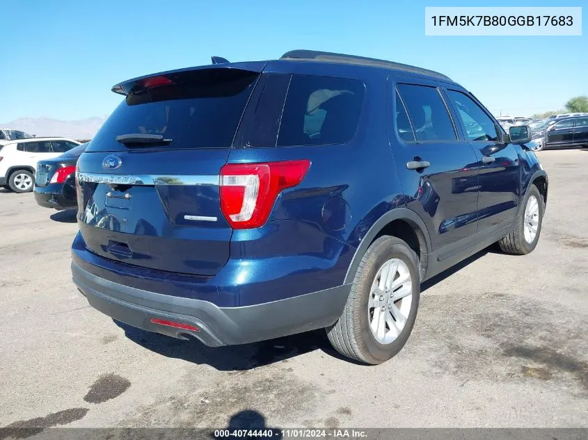 1FM5K7B80GGB17683 2016 Ford Explorer