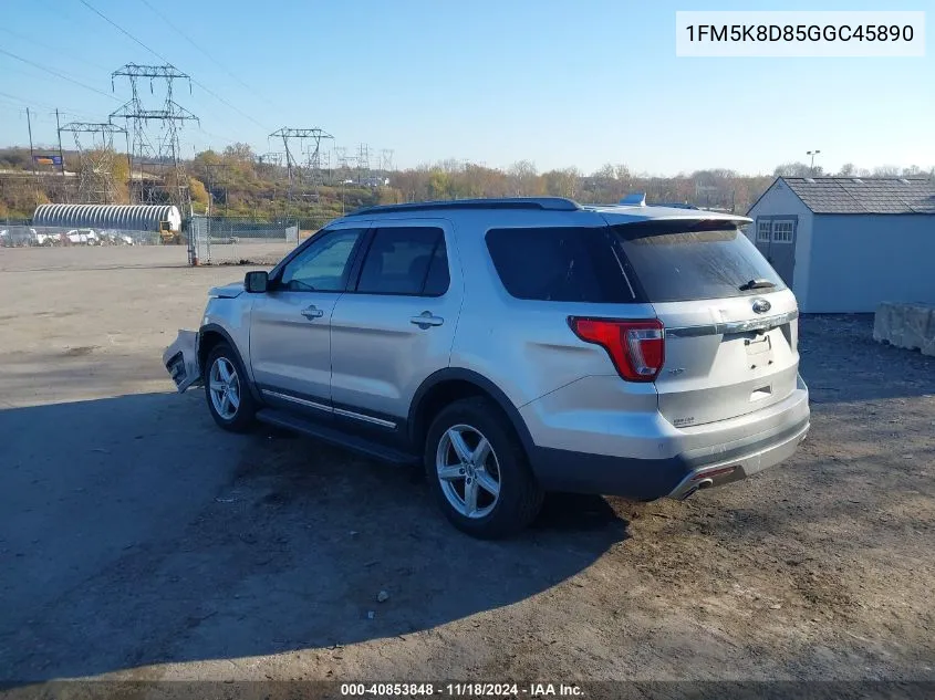 2016 Ford Explorer Xlt VIN: 1FM5K8D85GGC45890 Lot: 40853848