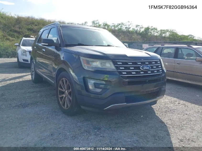 2016 Ford Explorer Limited VIN: 1FM5K7F82GGB96364 Lot: 40873812