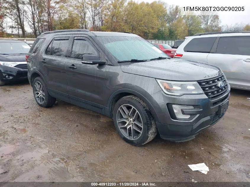 2016 Ford Explorer Sport VIN: 1FM5K8GT2GGC90205 Lot: 40912203