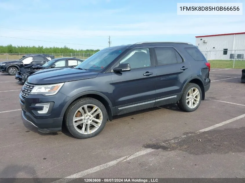 2017 Ford Explorer Xlt VIN: 1FM5K8D85HGB66656 Lot: 12063608