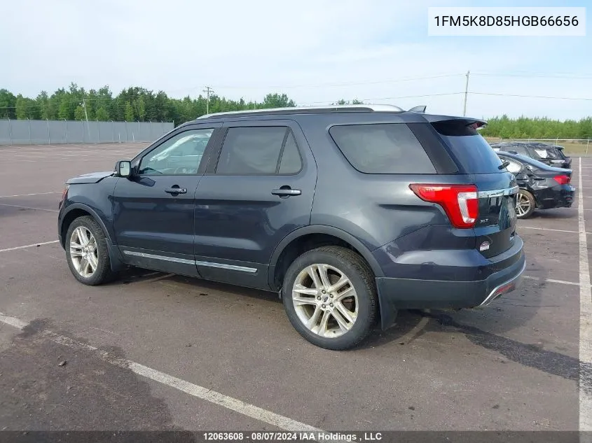 2017 Ford Explorer Xlt VIN: 1FM5K8D85HGB66656 Lot: 12063608