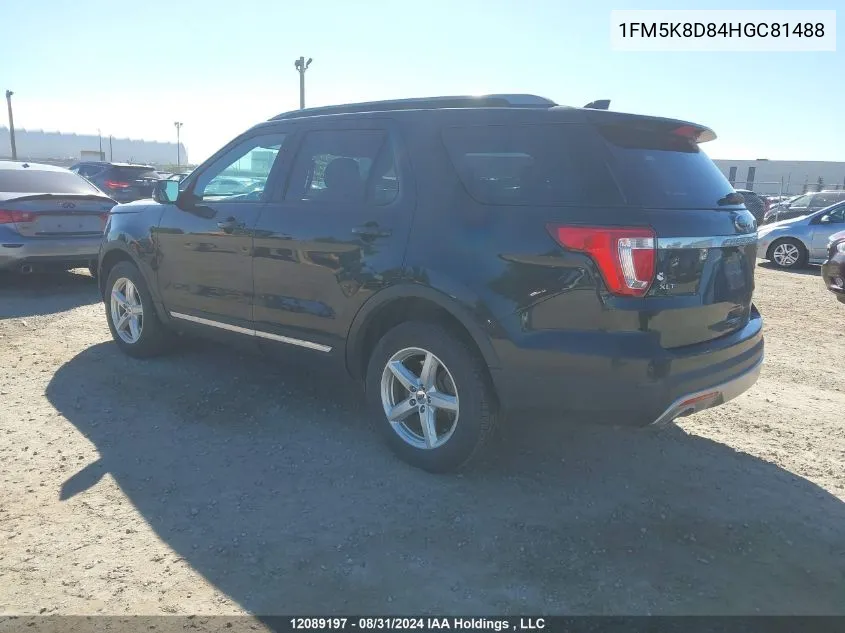 1FM5K8D84HGC81488 2017 Ford Explorer Xlt