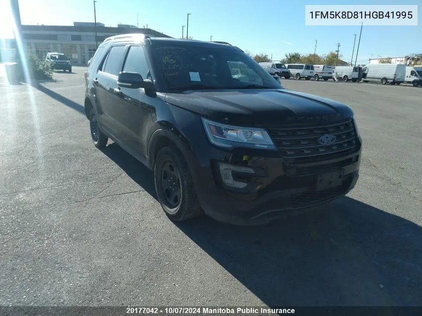 2017 Ford Explorer Xlt VIN: 1FM5K8D81HGB41995 Lot: 20177042