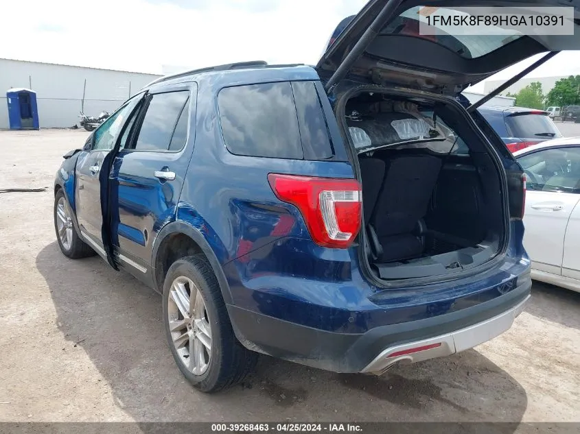 1FM5K8F89HGA10391 2017 Ford Explorer Limited