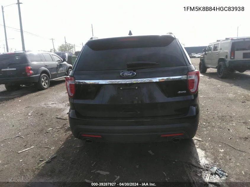 1FM5K8B84HGC83938 2017 Ford Explorer