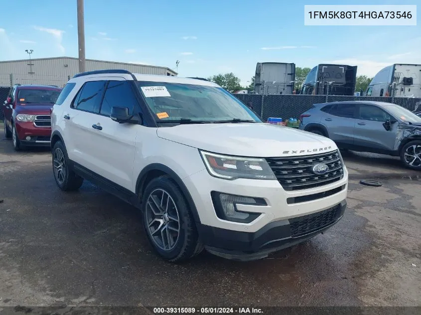 2017 Ford Explorer Sport VIN: 1FM5K8GT4HGA73546 Lot: 39315089