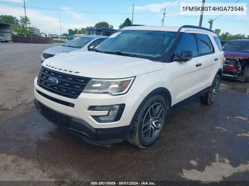 2017 Ford Explorer Sport VIN: 1FM5K8GT4HGA73546 Lot: 39315089