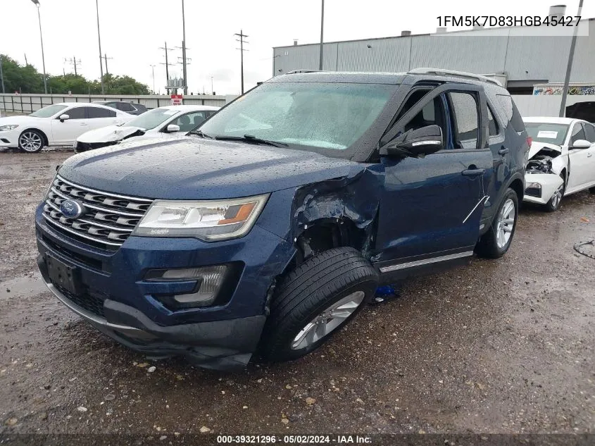 2017 Ford Explorer Xlt VIN: 1FM5K7D83HGB45427 Lot: 39321296