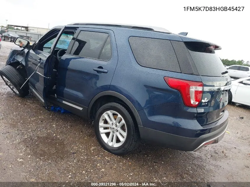 1FM5K7D83HGB45427 2017 Ford Explorer Xlt