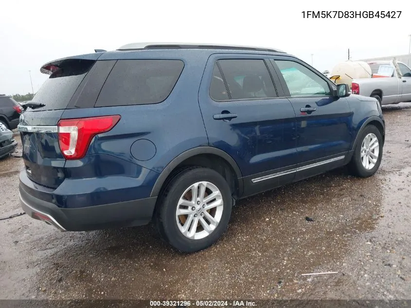 1FM5K7D83HGB45427 2017 Ford Explorer Xlt