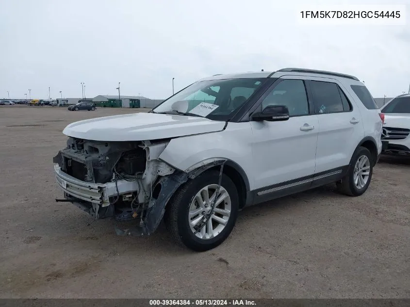 2017 Ford Explorer Xlt VIN: 1FM5K7D82HGC54445 Lot: 39364384