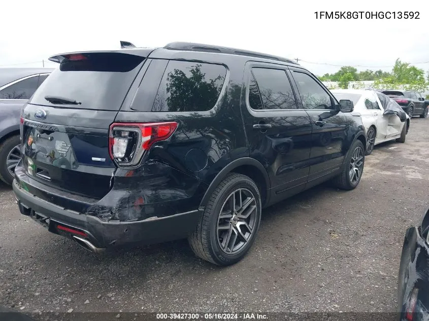 1FM5K8GT0HGC13592 2017 Ford Explorer Sport