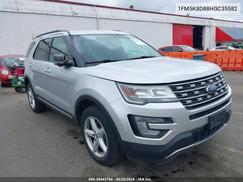 1FM5K8D88HGC35582 2017 Ford Explorer Xlt