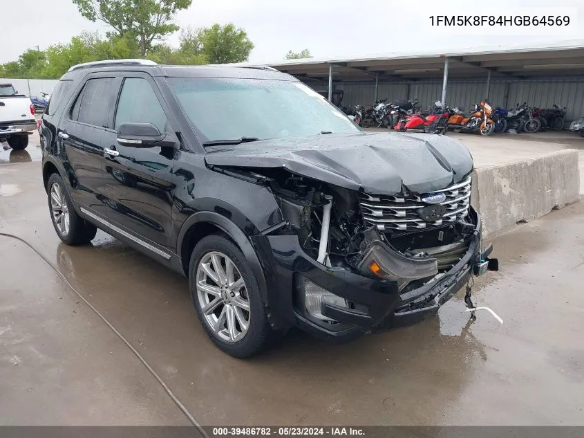 1FM5K8F84HGB64569 2017 Ford Explorer Limited