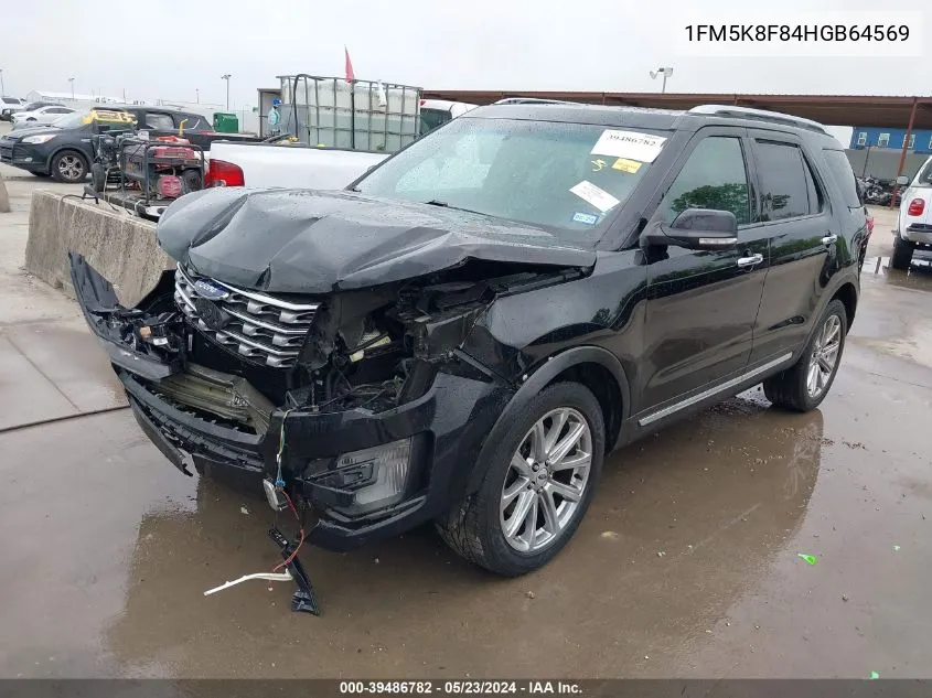 1FM5K8F84HGB64569 2017 Ford Explorer Limited