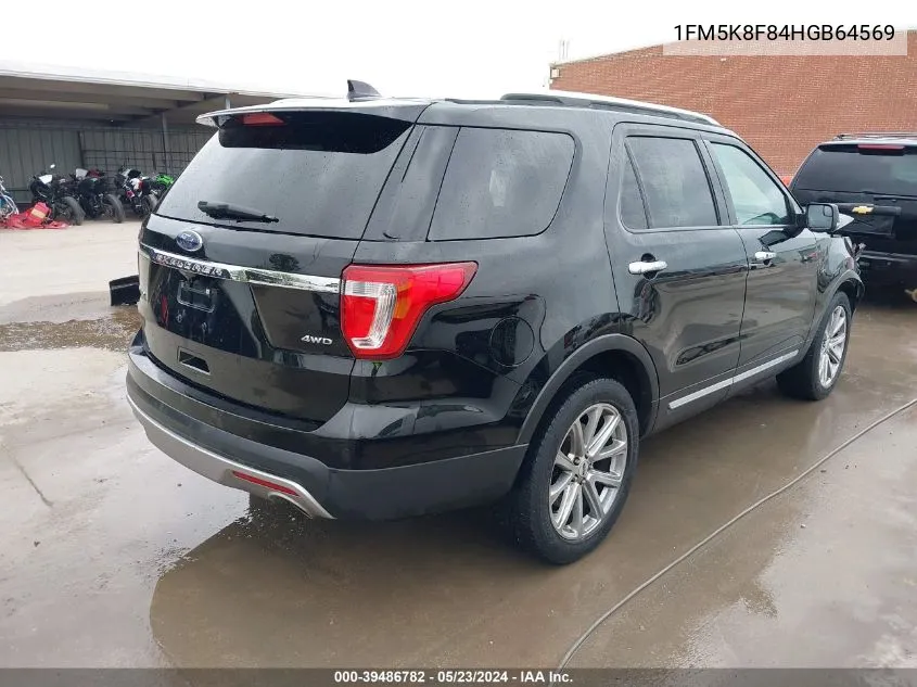 1FM5K8F84HGB64569 2017 Ford Explorer Limited