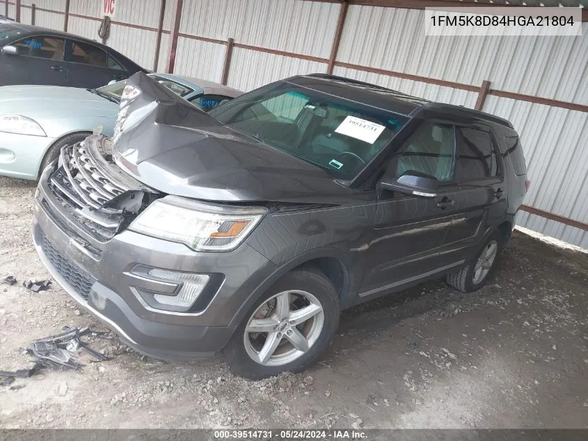 1FM5K8D84HGA21804 2017 Ford Explorer Xlt