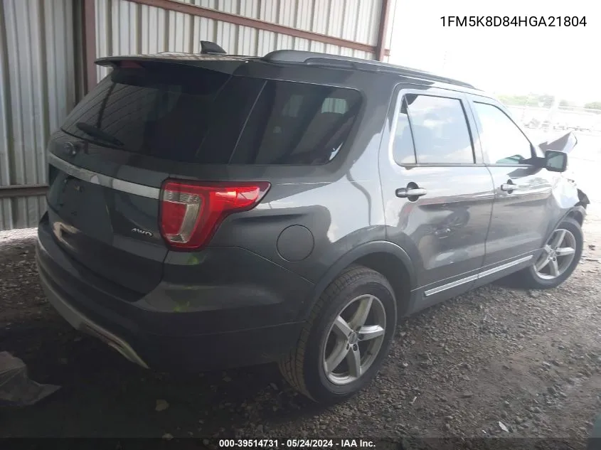 1FM5K8D84HGA21804 2017 Ford Explorer Xlt