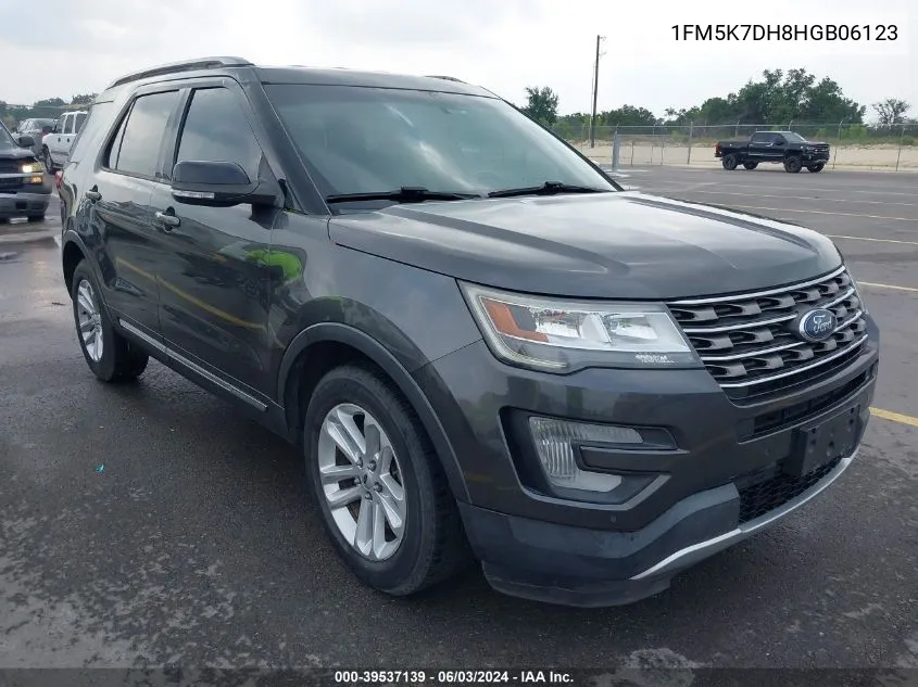 1FM5K7DH8HGB06123 2017 Ford Explorer Xlt