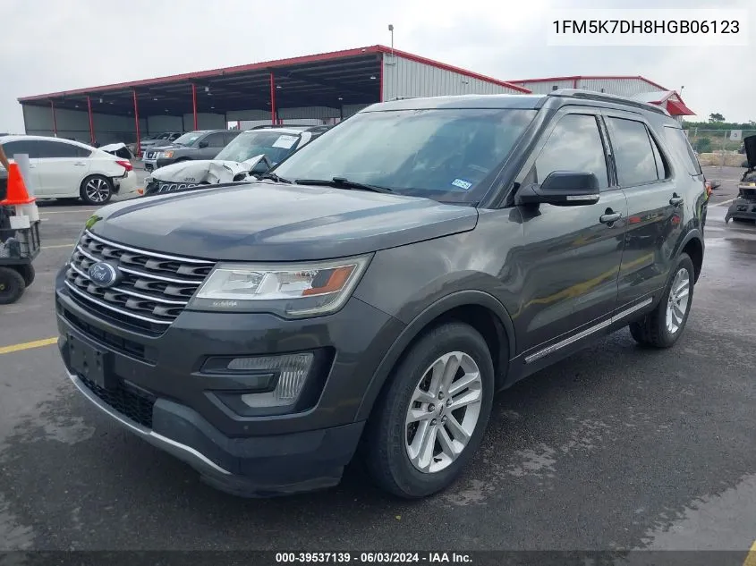 1FM5K7DH8HGB06123 2017 Ford Explorer Xlt