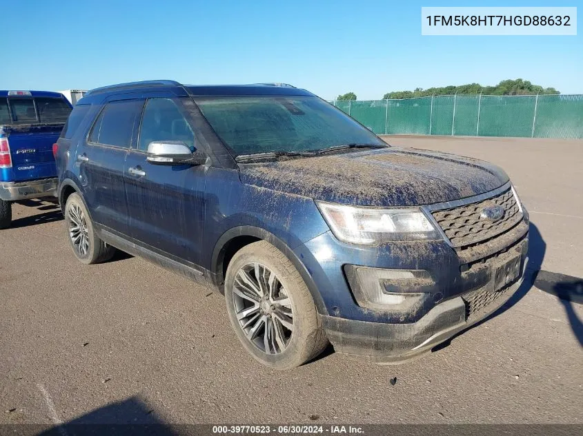 2017 Ford Explorer Platinum VIN: 1FM5K8HT7HGD88632 Lot: 39770523