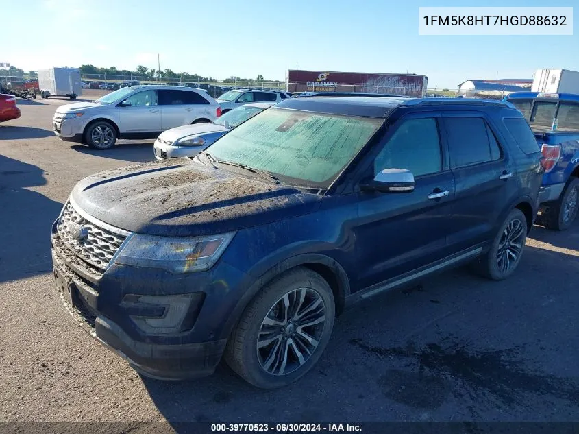 1FM5K8HT7HGD88632 2017 Ford Explorer Platinum