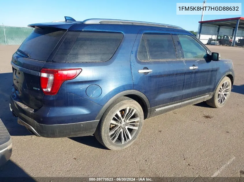 2017 Ford Explorer Platinum VIN: 1FM5K8HT7HGD88632 Lot: 39770523