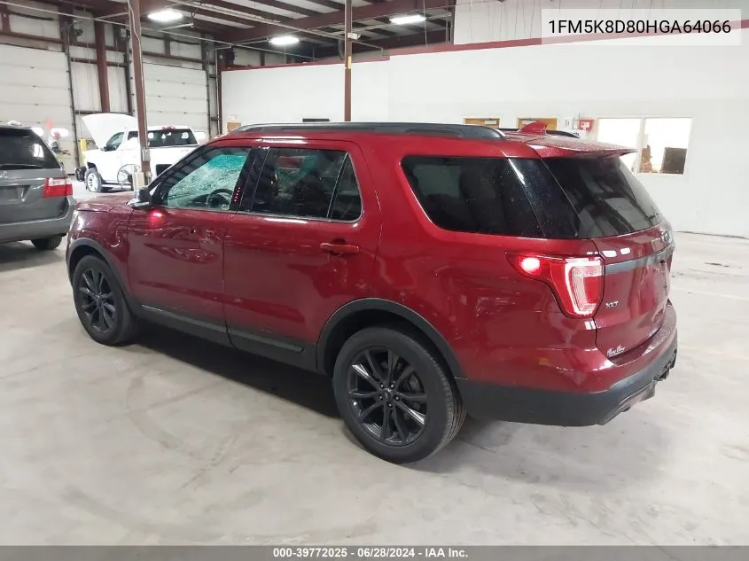 1FM5K8D80HGA64066 2017 Ford Explorer Xlt