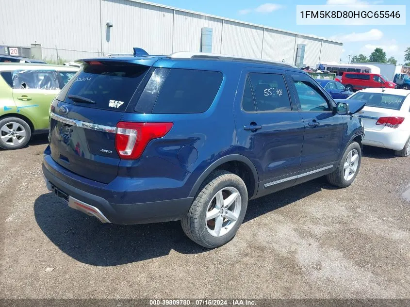 1FM5K8D80HGC65546 2017 Ford Explorer Xlt