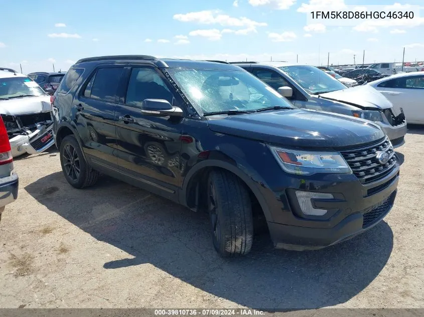 1FM5K8D86HGC46340 2017 Ford Explorer Xlt