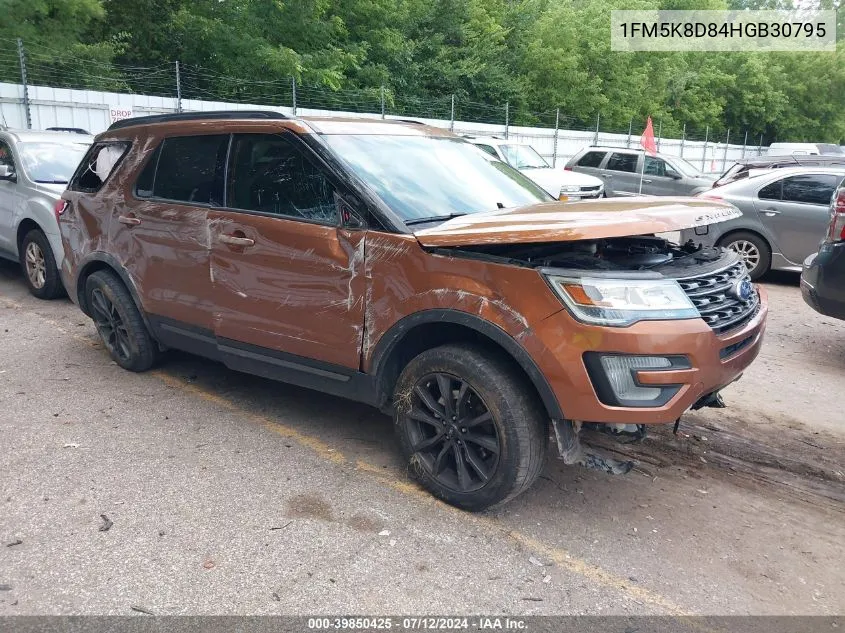 2017 Ford Explorer Xlt VIN: 1FM5K8D84HGB30795 Lot: 39850425