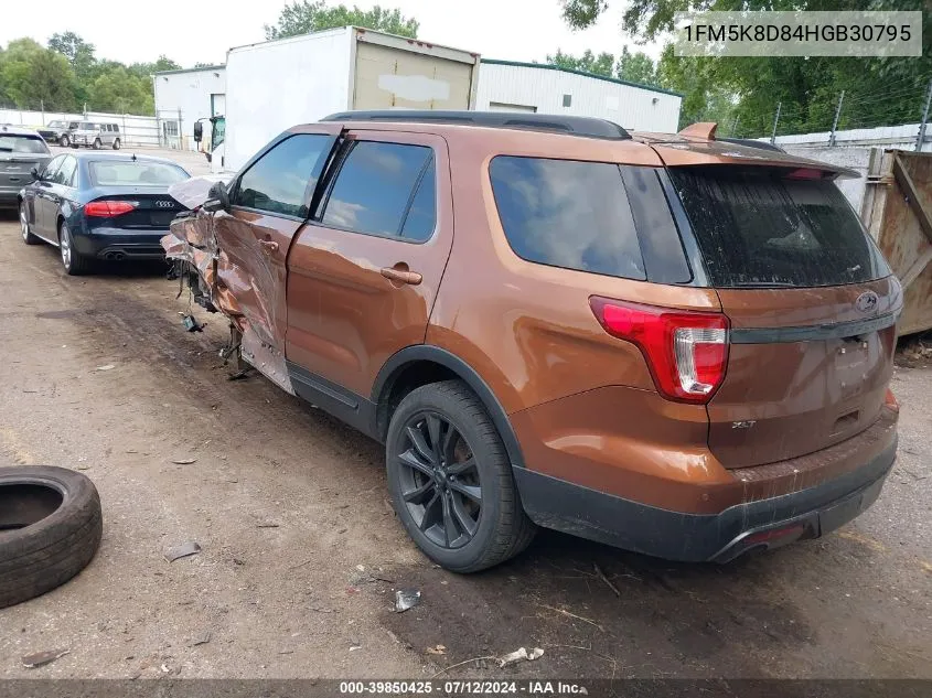 2017 Ford Explorer Xlt VIN: 1FM5K8D84HGB30795 Lot: 39850425