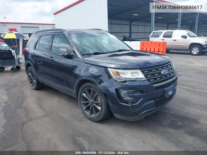 2017 Ford Explorer Xlt VIN: 1FM5K7D84HGB86617 Lot: 39854809