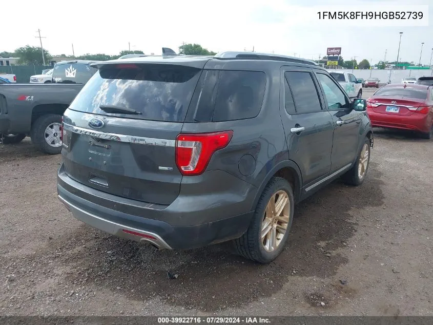 1FM5K8FH9HGB52739 2017 Ford Explorer Limited