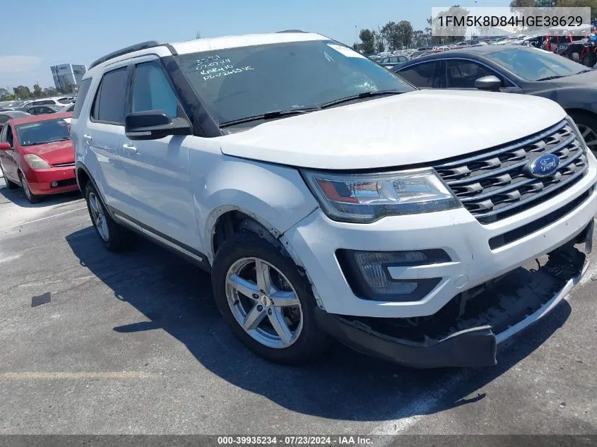 2017 Ford Explorer Xlt VIN: 1FM5K8D84HGE38629 Lot: 39935234