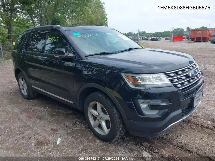 2017 Ford Explorer Xlt VIN: 1FM5K8D88HGB05575 Lot: 39976217