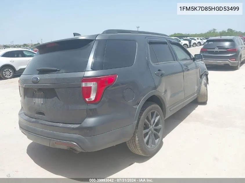 1FM5K7D85HGD53499 2017 Ford Explorer Xlt