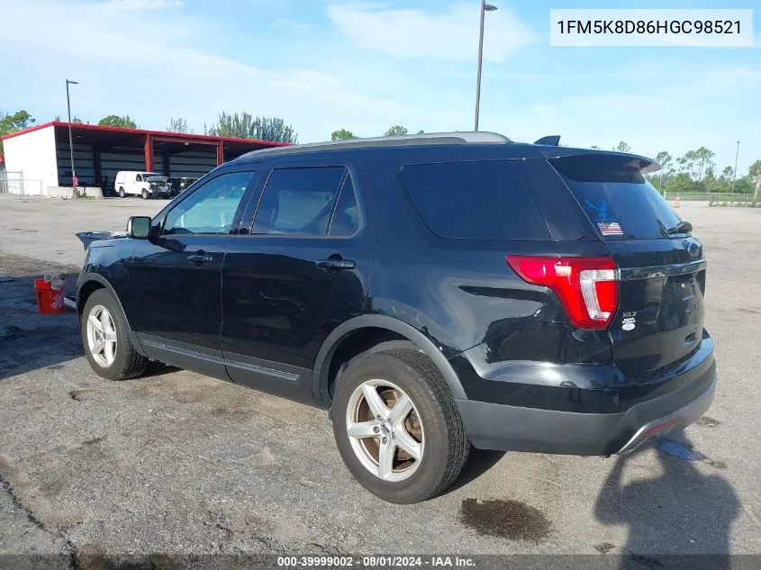 1FM5K8D86HGC98521 2017 Ford Explorer Xlt