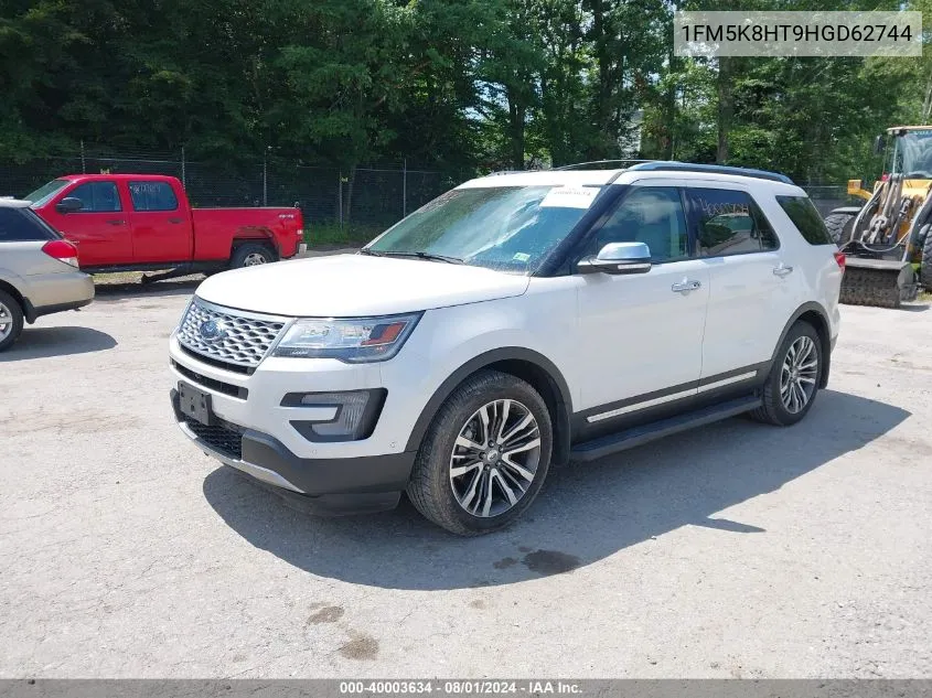 1FM5K8HT9HGD62744 2017 Ford Explorer Platinum