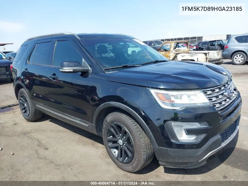 2017 Ford Explorer Xlt VIN: 1FM5K7D89HGA23185 Lot: 40004714