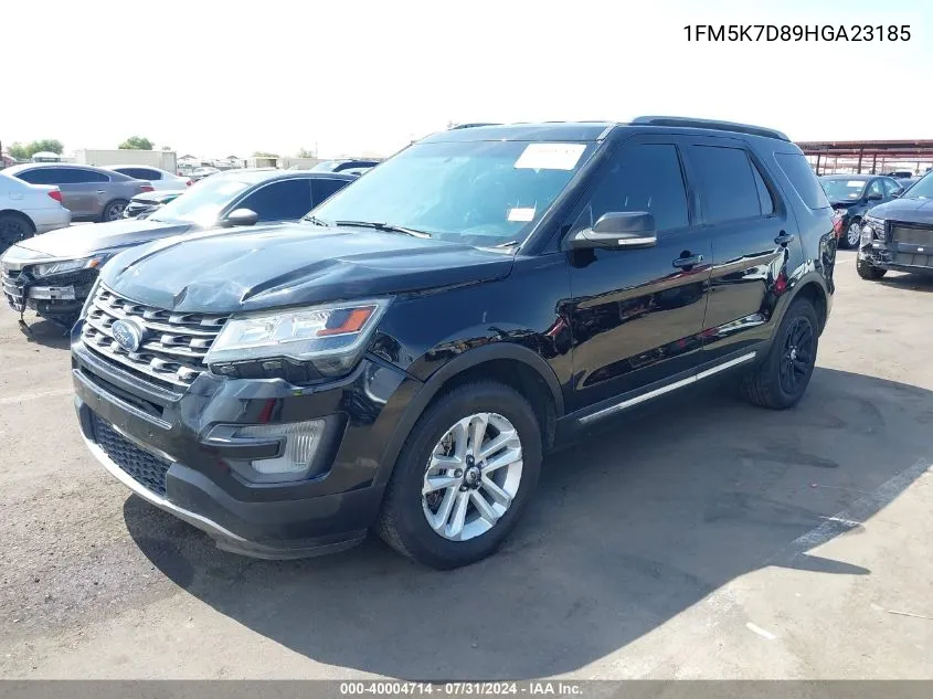 1FM5K7D89HGA23185 2017 Ford Explorer Xlt