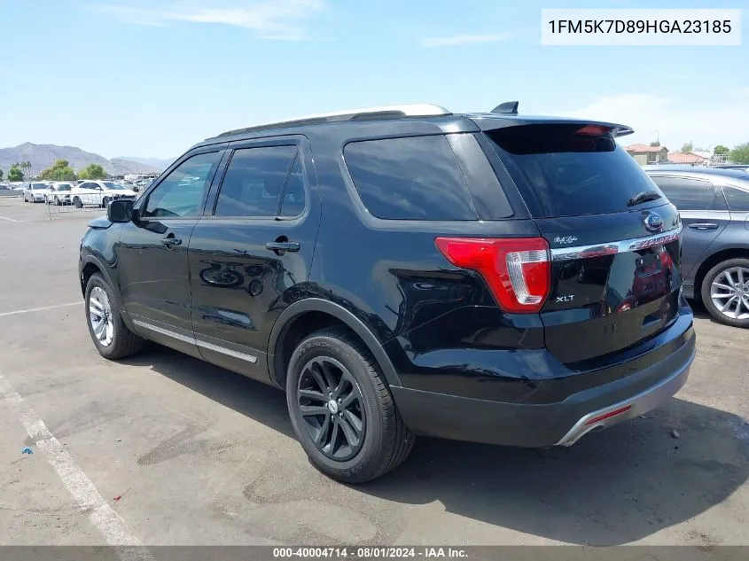 1FM5K7D89HGA23185 2017 Ford Explorer Xlt