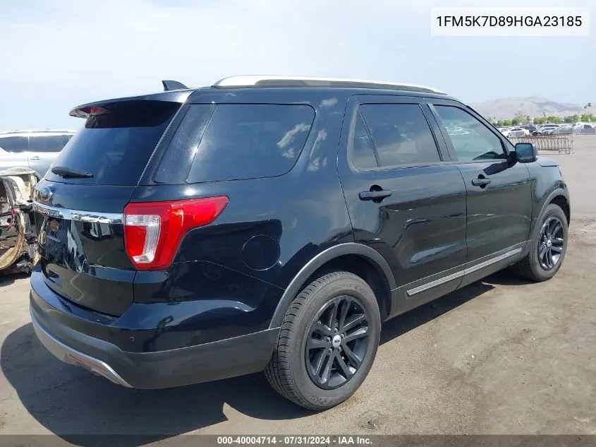 1FM5K7D89HGA23185 2017 Ford Explorer Xlt