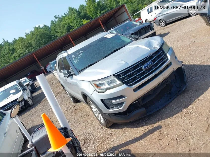 1FM5K7B87HGE00678 2017 Ford Explorer